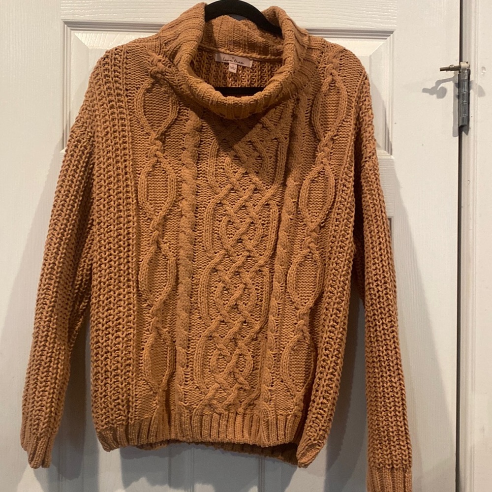 Chunky sweater, very comfortable and cozy.